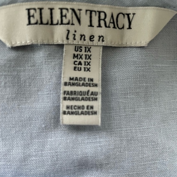 Ellen Tracy Linen Blend Sleeveless Blouse 1X - Picture 4 of 6